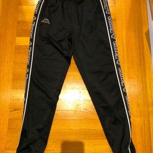 Kappa joggers, black, boys size xlarge
